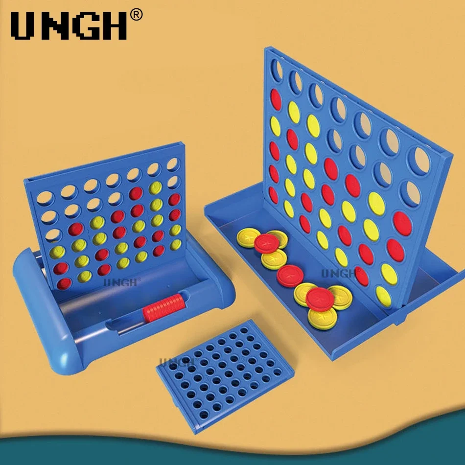 UNGH Foldable Connect 4 in A Line Board Game Classic Party Bingo Chess Family Game Toy Educational Toy for Kids Children