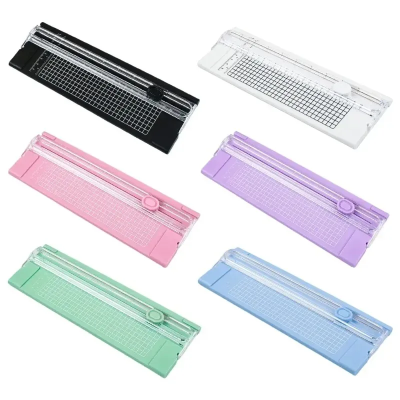 A4 Bidirectional Cutting Paper Cutter with Pull-out Ruler Scrapbook Trimmer Lightweight Cutting Machine School Home Stationery..