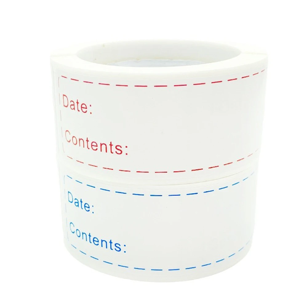 Etiquetas de alimentos dissolváveis, 250 peças, à prova d'água, etiqueta de armazenamento de cozinha, papel, freezer, alimentos, adesivos para vidro, metal, recipientes de plástico