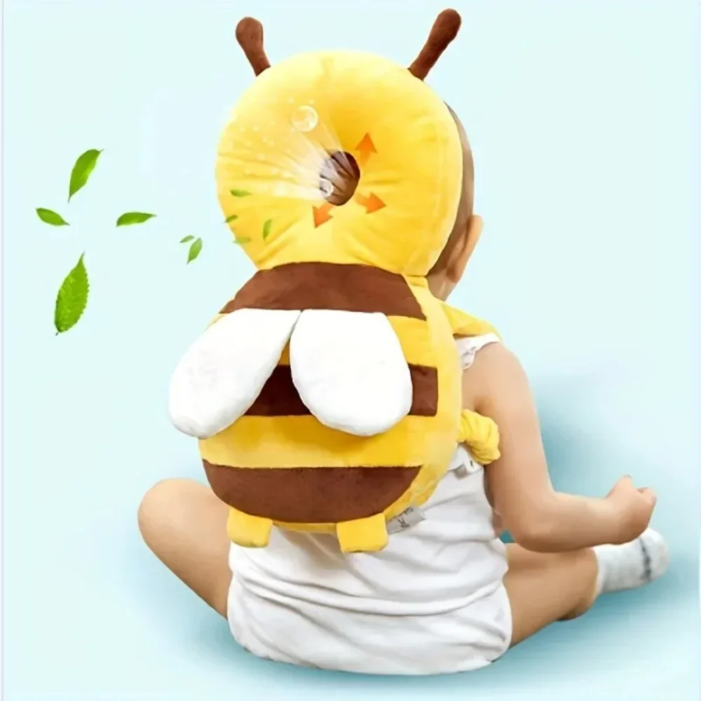 Protector de cabeza y espalda para bebé, almohada protectora para aprender a caminar, cojín Protector de cabeza, gorro anticaída hacia atrás, transporte de dibujos animados, Bibi seguro para niños