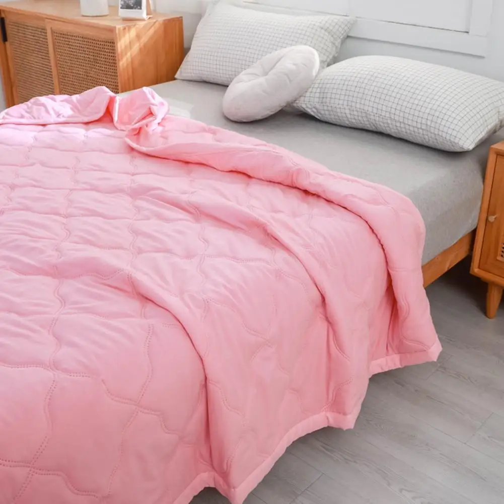 Cool Summer Quilt Lightweight Quilted Duvet Single Double King Size Reversible Breathable Quilted Throw for Beds Travelling Home