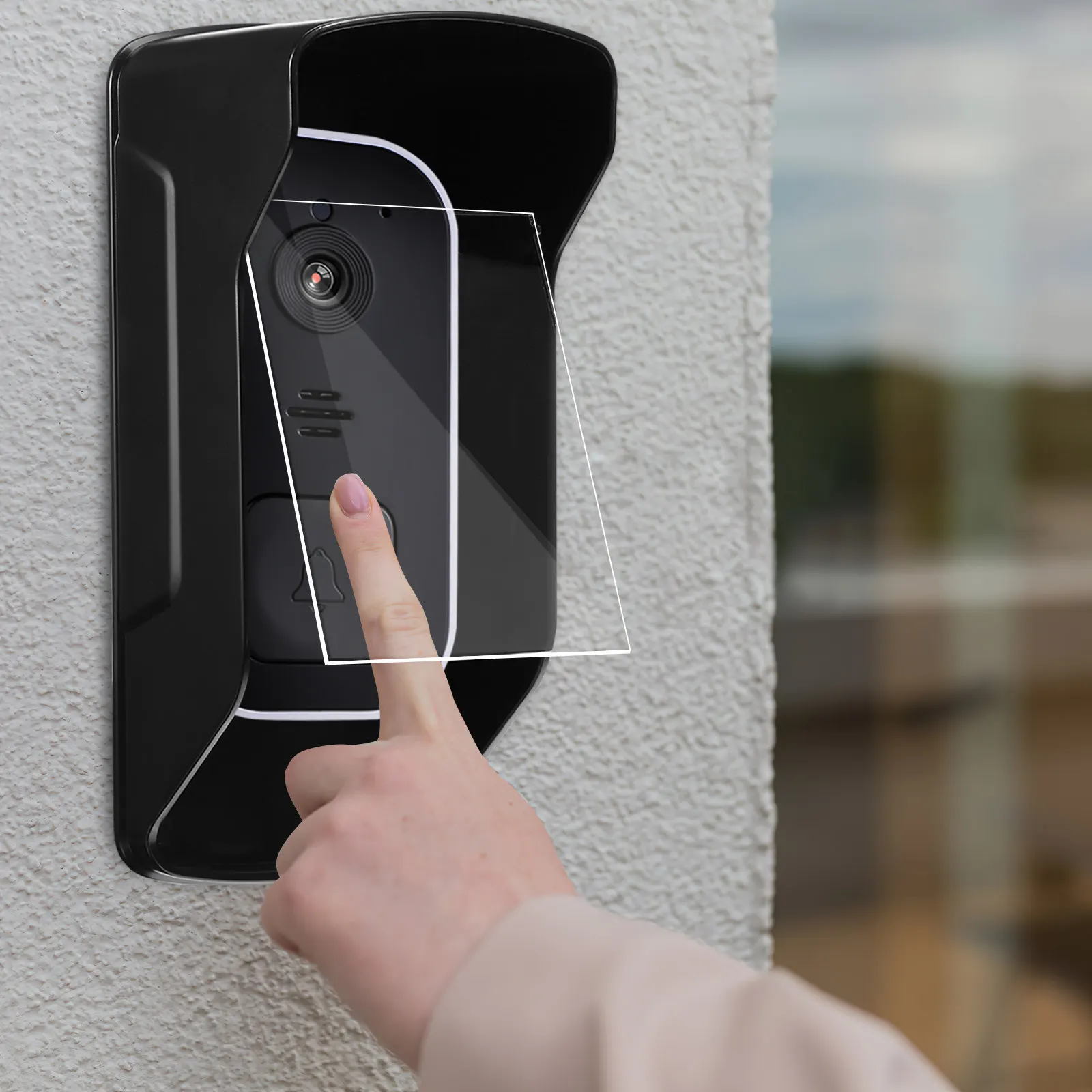 

Устройство для распознавания лиц и учета рабочего времени, всепогодный акриловый чехол, прочная прозрачная защита для дверного звонка, уличный защитный экран для клавиатуры