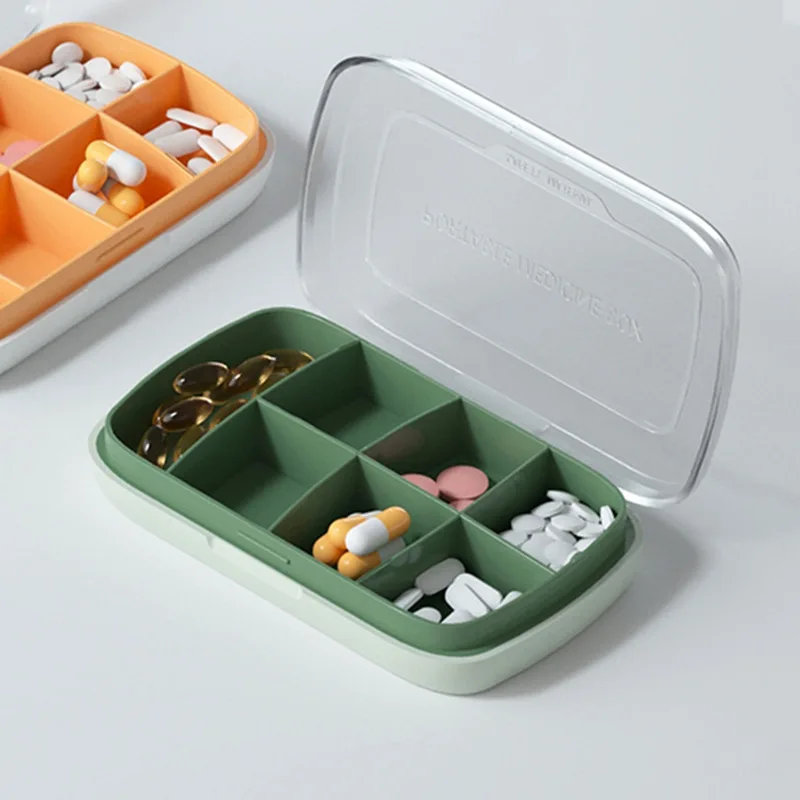 Weekly Portable Travel Pill Cases Box 7 Days Organizer 7 Grids Pills Container Storage Tablets Drug Vitamins Medicine Fish Oils