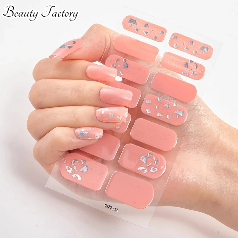 Four Sorts 0f Nail Stickers Fashion Nail Polish Self Adhesive Manicure Decoracion Strips Sticker set  Nail Accesoires