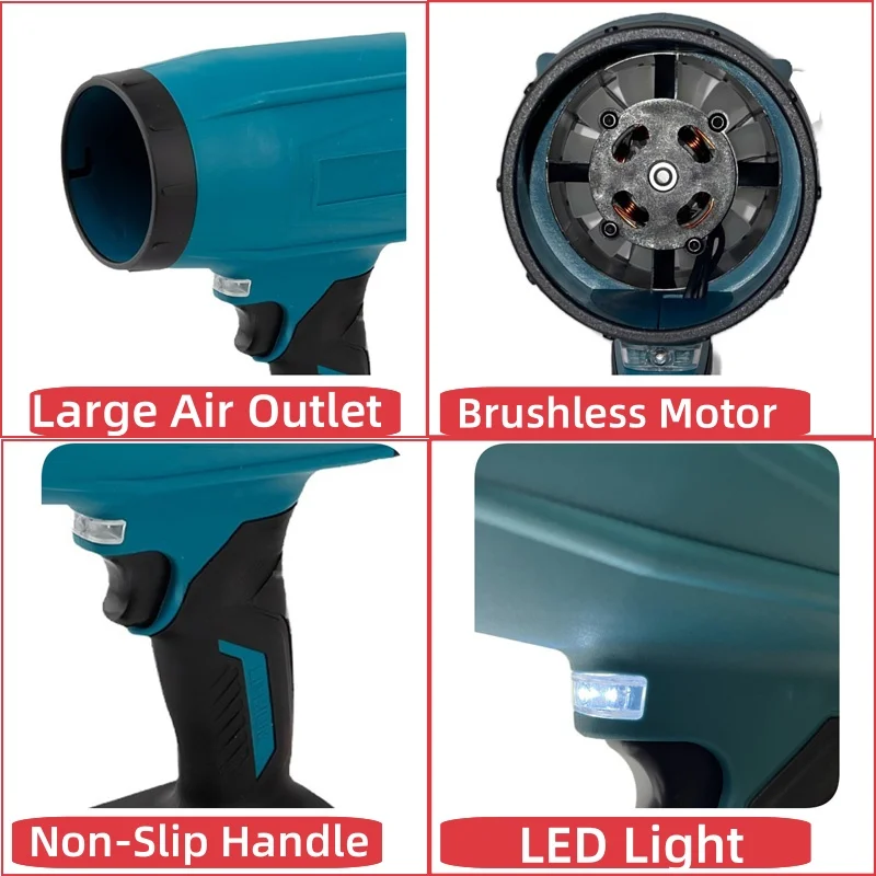 Misura Per Makita 18V Batteria Ad Alta Potenza Violento Ventilatore Brushless Ventilatore Turbo Ventilatore A Velocità Regolabile Foglia Duster Jet Fan