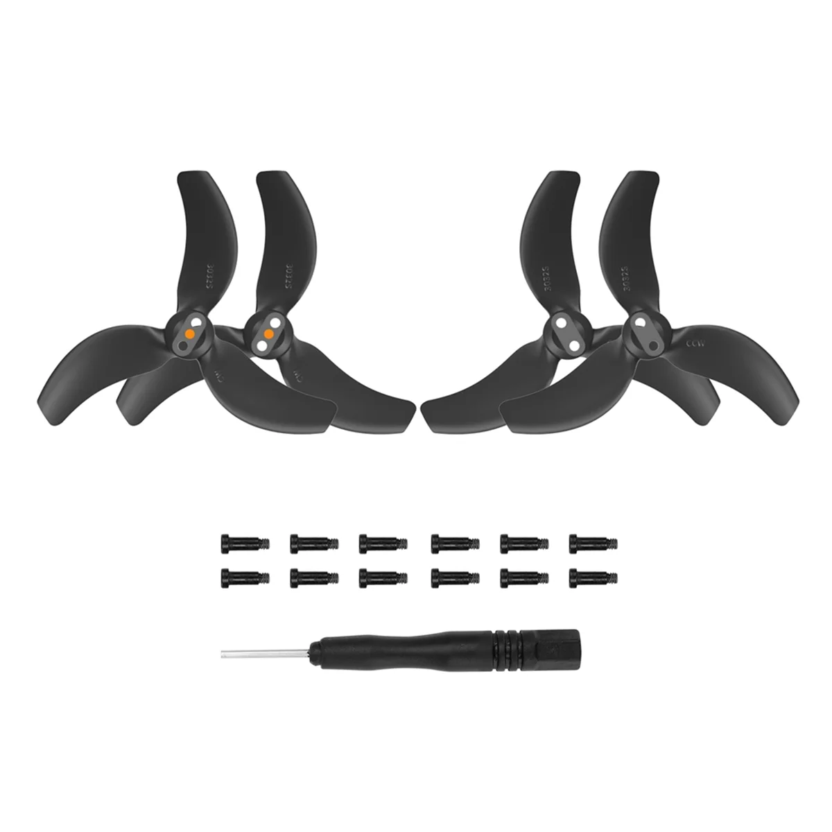 2 Pair of Propeller Blades for Avata 2 Propeller 3032S Blades Mini Lightweight Drone Wing Accessories,Black