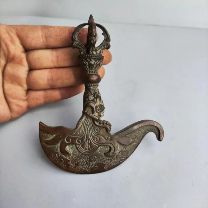 Retro Dragon head vajra pestle Ornament Decoration Tea Pet Figurines Desk Decor Accessories