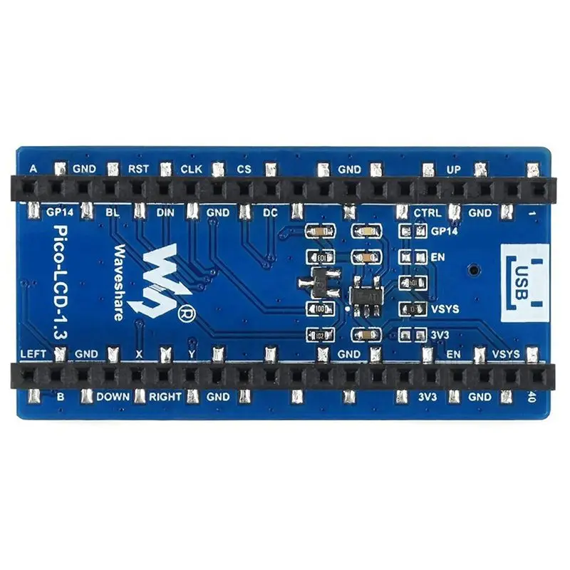 Waveshare 2X 1.3 Inch LCD Display For Raspberry Pi Pico, IPS Screen Display Module, 65K RGB Colors, 240X240 Pixels view 4