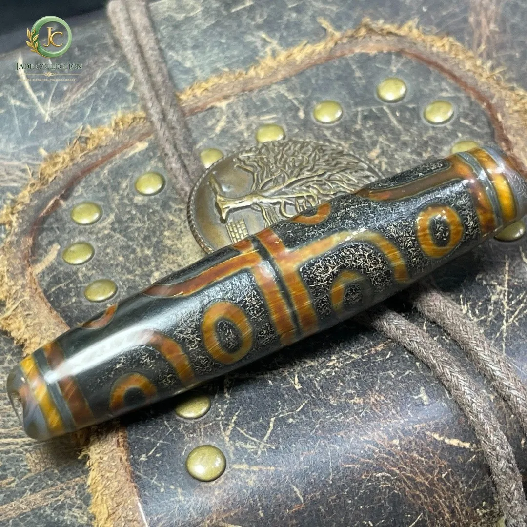 Tibetan Nepalese Himalayan Bead Ancient agate Old Dzi Talisman 12eye Bead Amulet