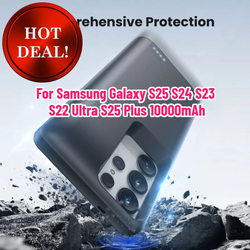 

Battery Charger Case Power Bank For Samsung Galaxy S25 S24 S23 S22 Ultra S25 Plus 10000mAh