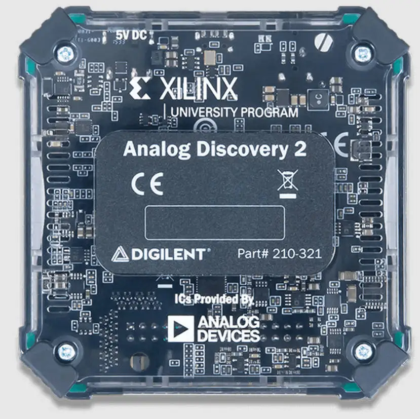 Analoge Discovery 2: 100MS/s USB-oscilloscoop, logische analysator en variabele voeding