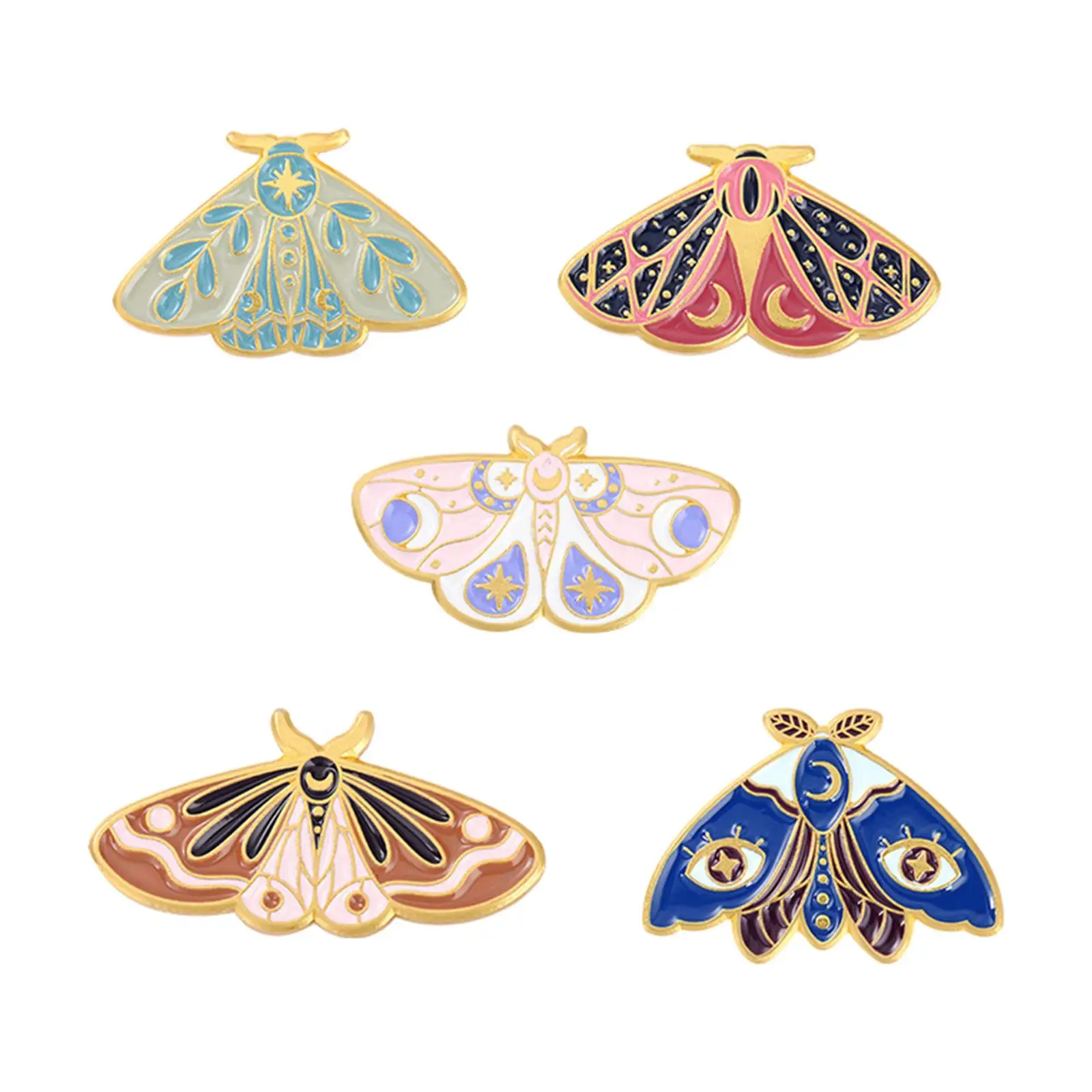 Fashion Moth Enamel Pin Embellishments Alloy Collection Animal Badges Series Brooches for Clothing Accessories Men Jacket