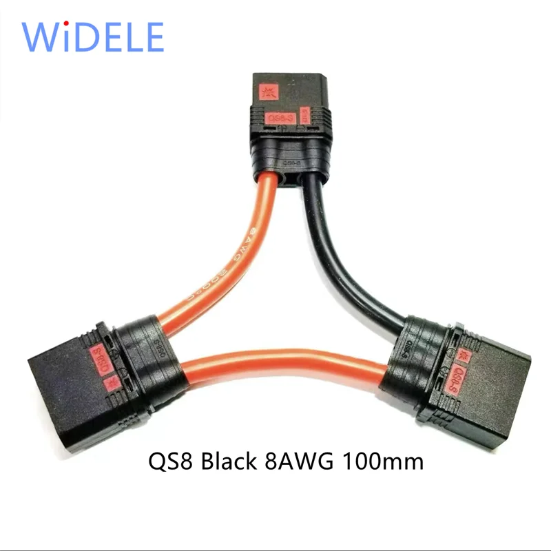 Large Power QS8-S Male Female Plug Battery Connector Anti-Spark QS8 Series Harness 8AWG Silicone Wire For RC UAV Drone