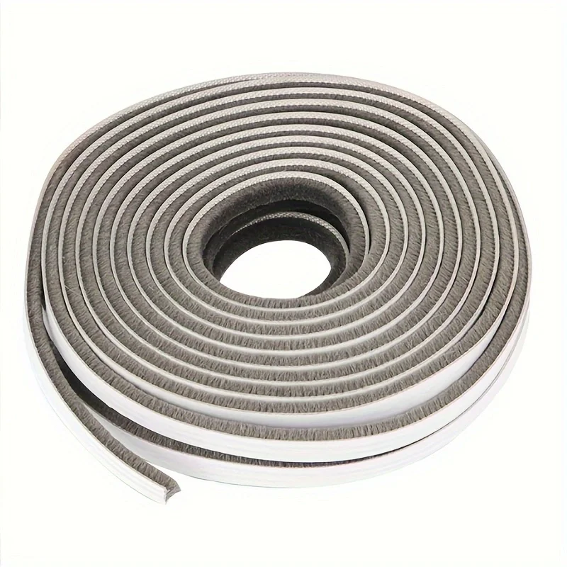 10 Meter Self-adhesive Sealing Wind-proof Brush Strip Home Door Window Sound Insulation Dust Strip Weather Stripping image 6