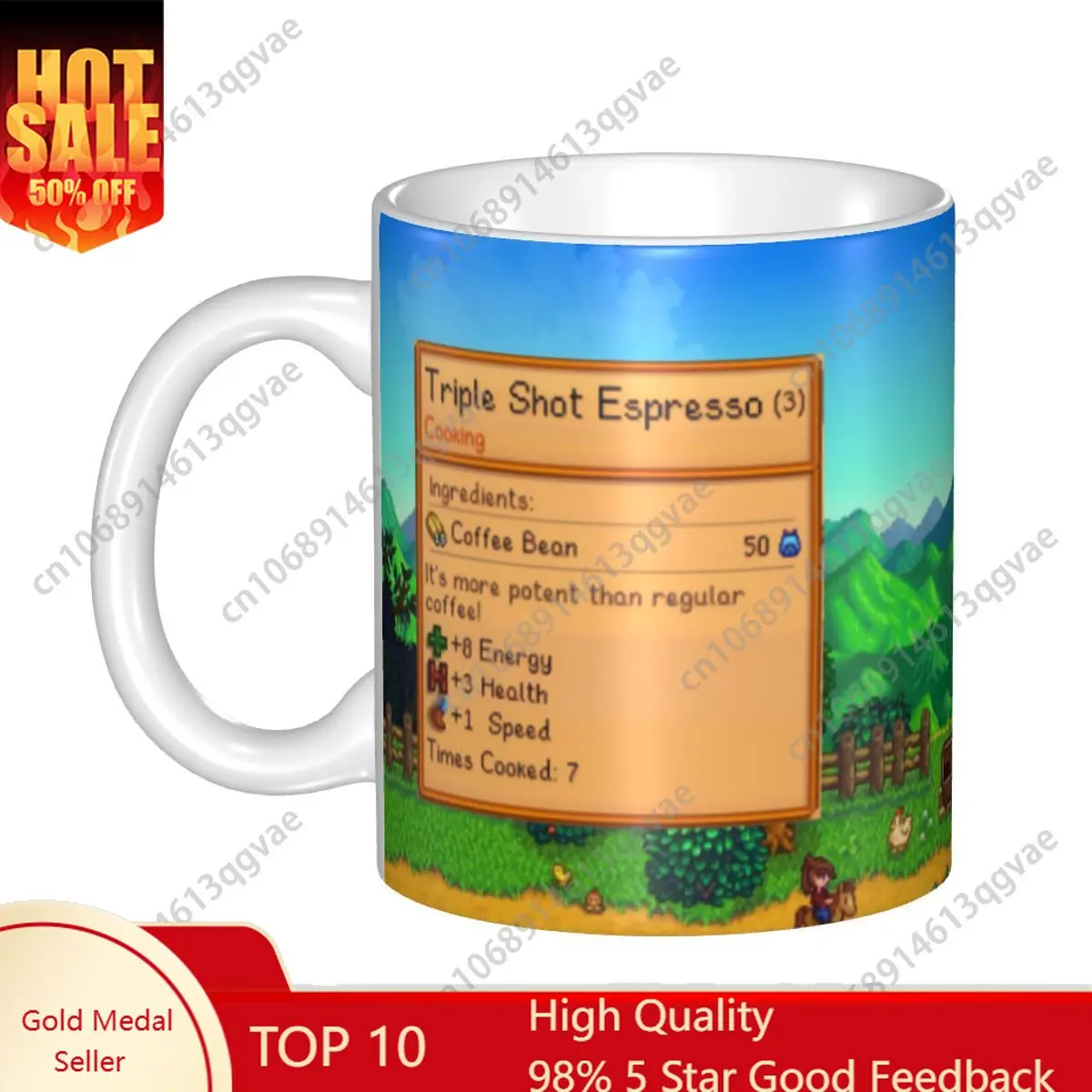 

Stardew Valley Video Gamer Ceramic Mug Personalized Coffee Cups Creative Gift