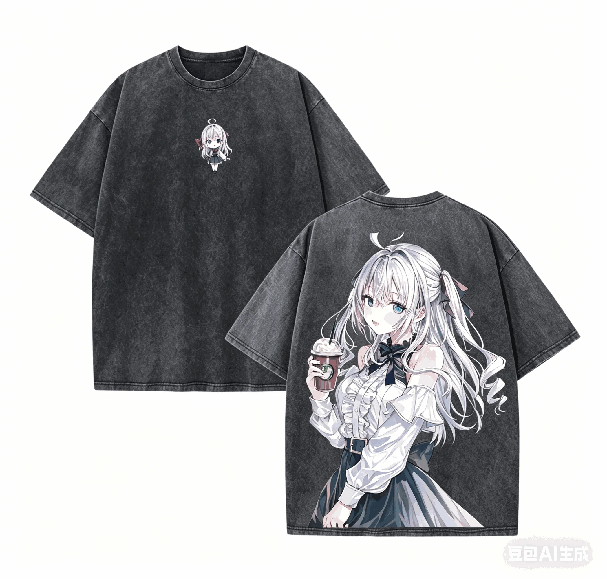 Alya Sometimes Hides Her Feelings in Russian Washed T-shirt 2026 New Model personality Clothes shirt Year round clothing Washed