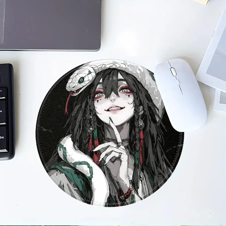 1pc Mouse Pad Keyboard Mouse Pad Desk accessories Computer Laptop Pad office Pad Game Console Pad Anti slip White Snake Witch