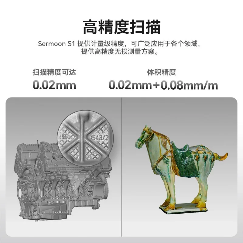 3D scanner, multi-light source, high precision, large format scanning, simple and easy to use