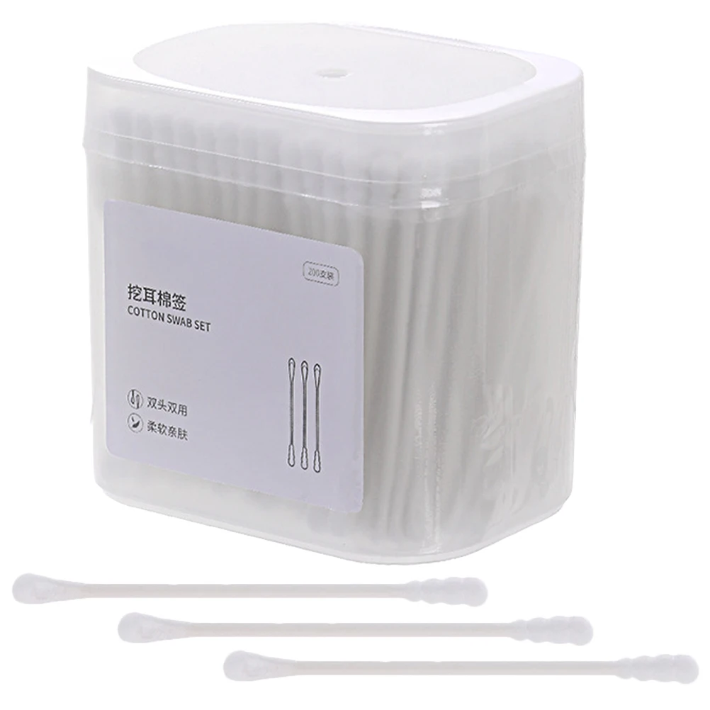 

Cotton Swab Double-ended Disposable Sterile Paper Stick Small Tip for Ear Cleaning Make up Beauty Salon Home Travel