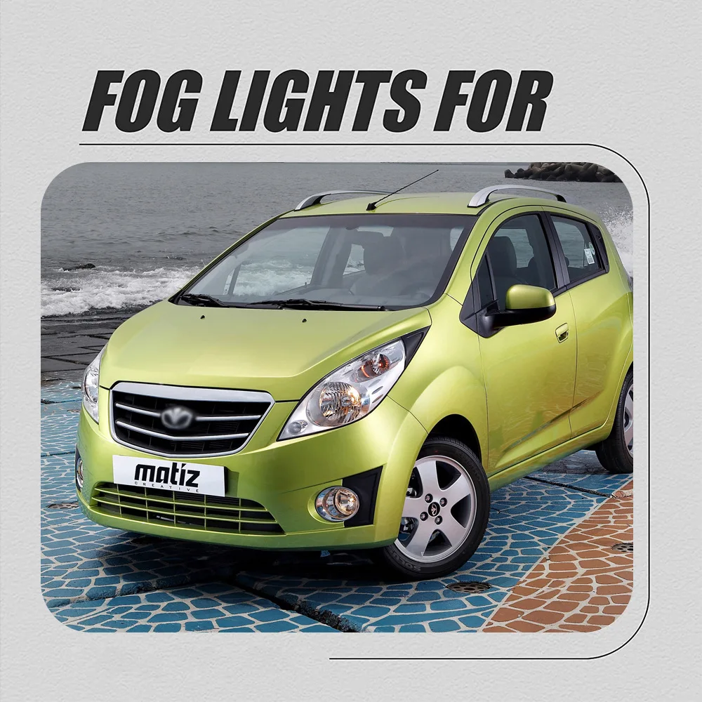Front Bumper Fog Lights Assembly For Chevrolet Spark Sport 2009 2010 2011 Left + Right Side With Bulb Switch Wire Harness Bezel