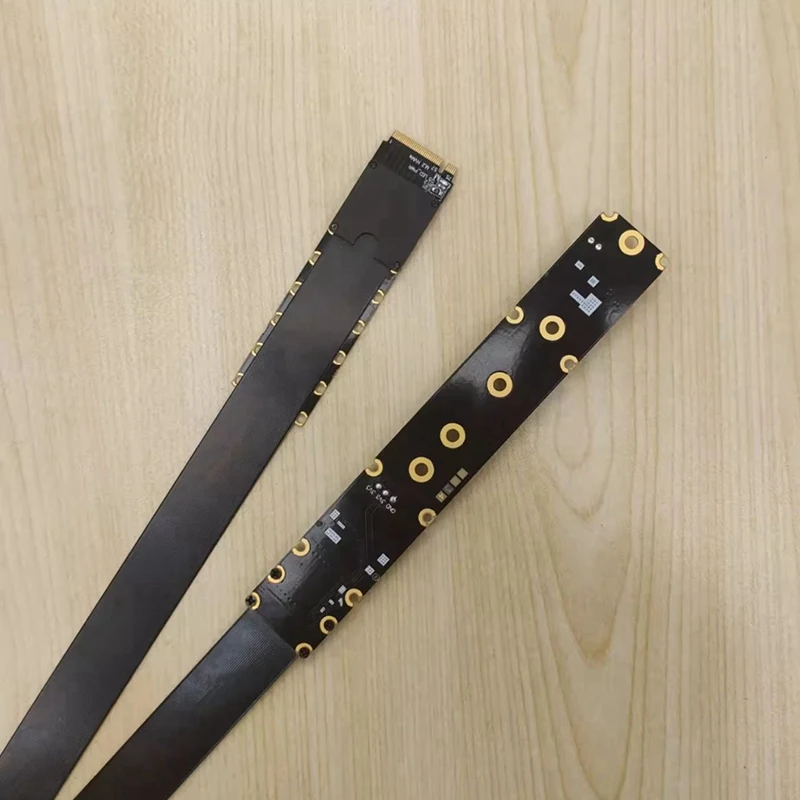 M.2 NVMe Key M SSD Extension Cable PCIe 5.0 X4 Gen5 128G/Bps Extension Cable FFC High Speed Ultra-Soft Low Loss 50cm-TCES