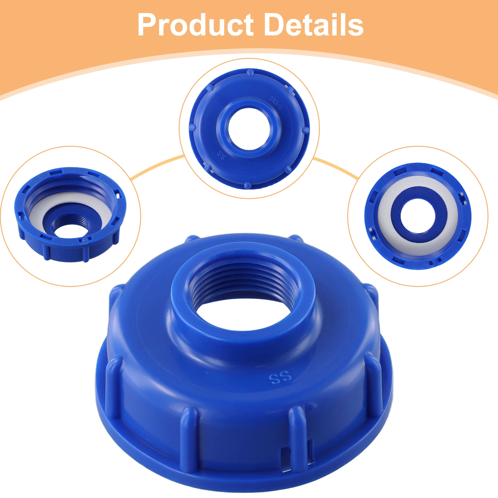 Watering Equipment Tank Adapter 3/4inch Adapter Blue IBC Internal Thread Plastic S60X6(60mm) Tank 1pcs Brand New