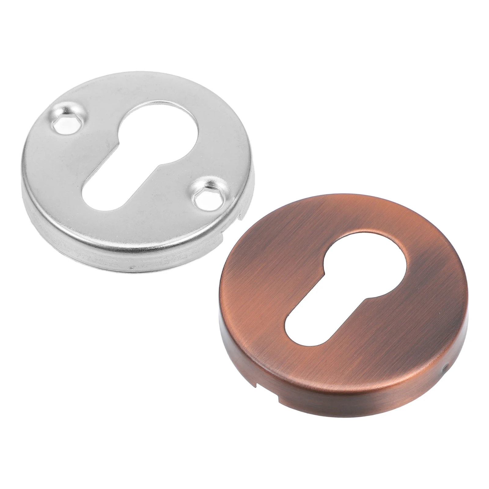 Stainless Steel Lock Core Cover Brown Door Keyhole Protector Cabinet Drawer Gate Furniture Home Decorative Accessory Cover Cap