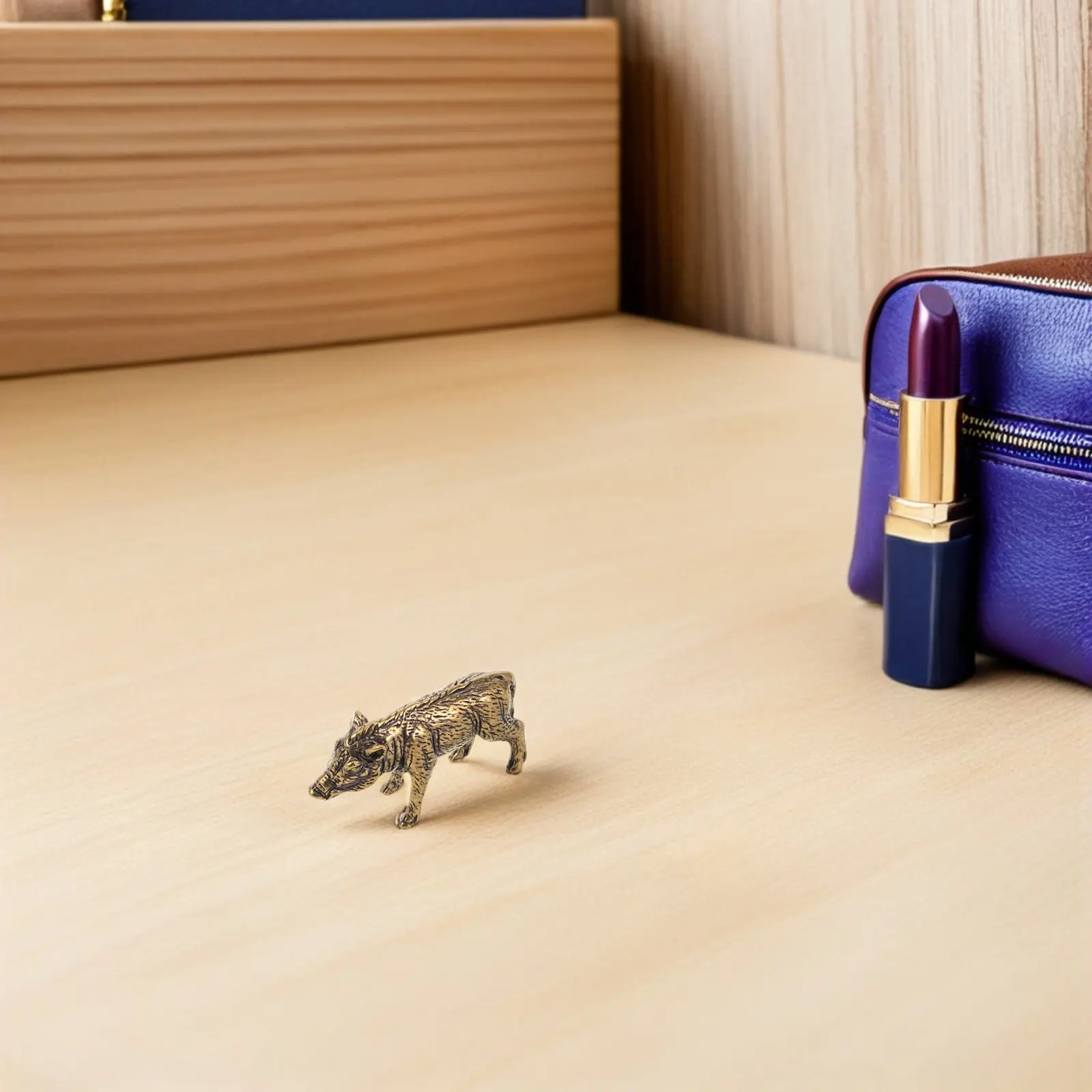 

Латунная скульптура дикого кабана - Реалистичный металлический декор в виде животного для дома, офиса, фермерского дома, центральное украшение стола - Китайский чайный питомец для кунг-фу