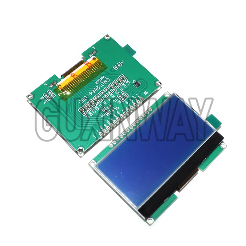 Lcd12864 12864-06D, 12864, modul LCD, COG, dengan font Cina, layar dot matrix, antarmuka SPI