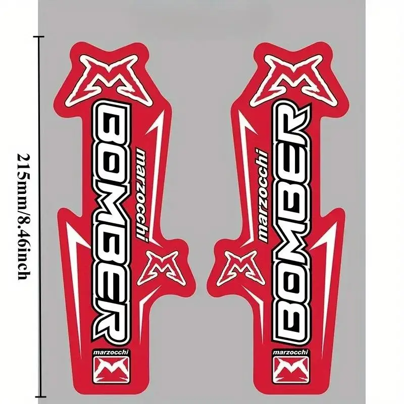 Marzocchi 2Pcs/Set Vibrant Sticker Kit, Vinyl Decals for Bike Parts, Guitar, Fridge & Laptop Cover