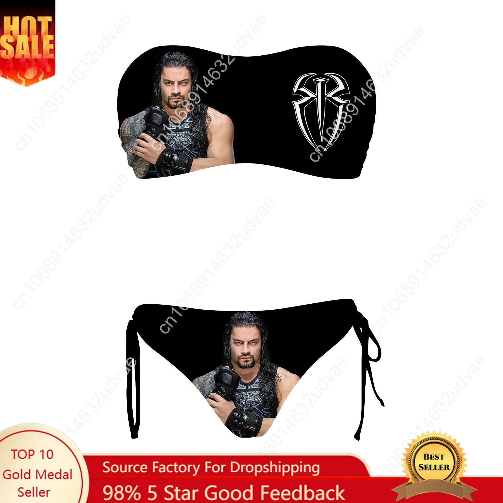 

Купальник Roman Reigns, женский комплект из двух предметов на шнурке, купальные костюмы, персонализированные купальники, бикини для вечеринки у бассейна, пляжная одежда на заказ