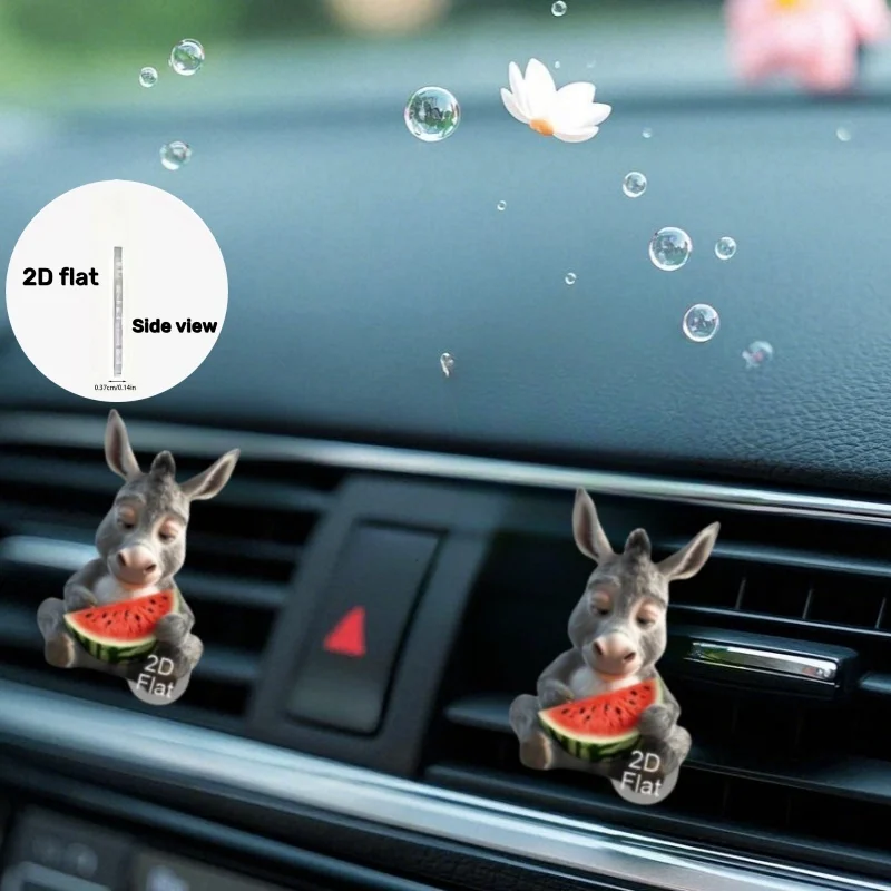 

2D Flat Acrylic Car Air Conditioner Outlet Aromatherapy Decoration Clip Autocar Freshener Cute Auto Interior Festival Party Gift