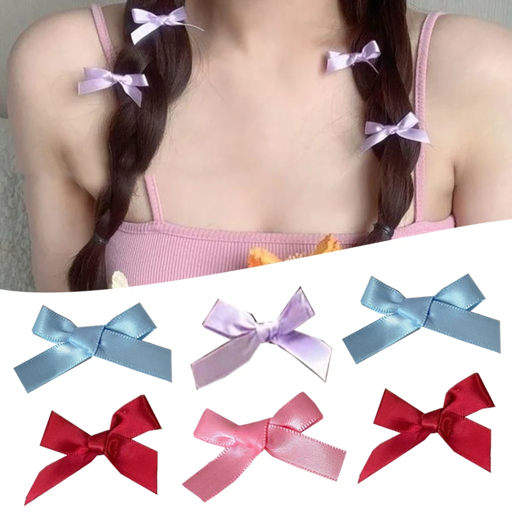 1PC Sweet Girls Bow Mini Bows Metal Hairpin Hair Clips Headwear Barrettes Handmade Ribbon Bowknot Kids Fashion Hair Accessories