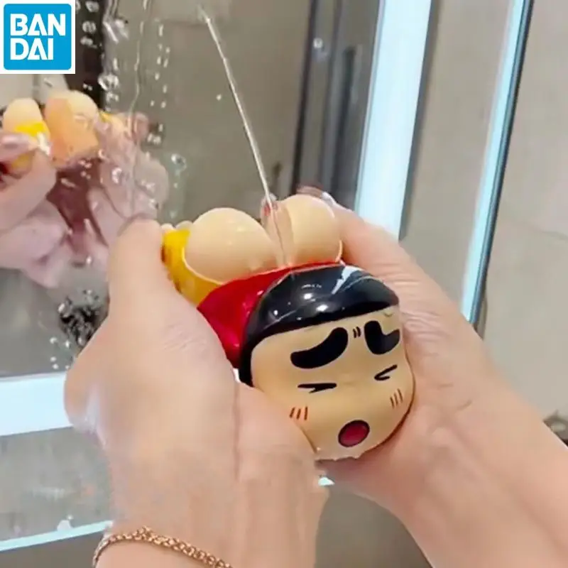 Bandai Crayon Shin-Chan Anime Water Pistol Kawaii Cute Anti Drop and Durable Trick Creative Toys Beach Water Gun Gifts for Kids