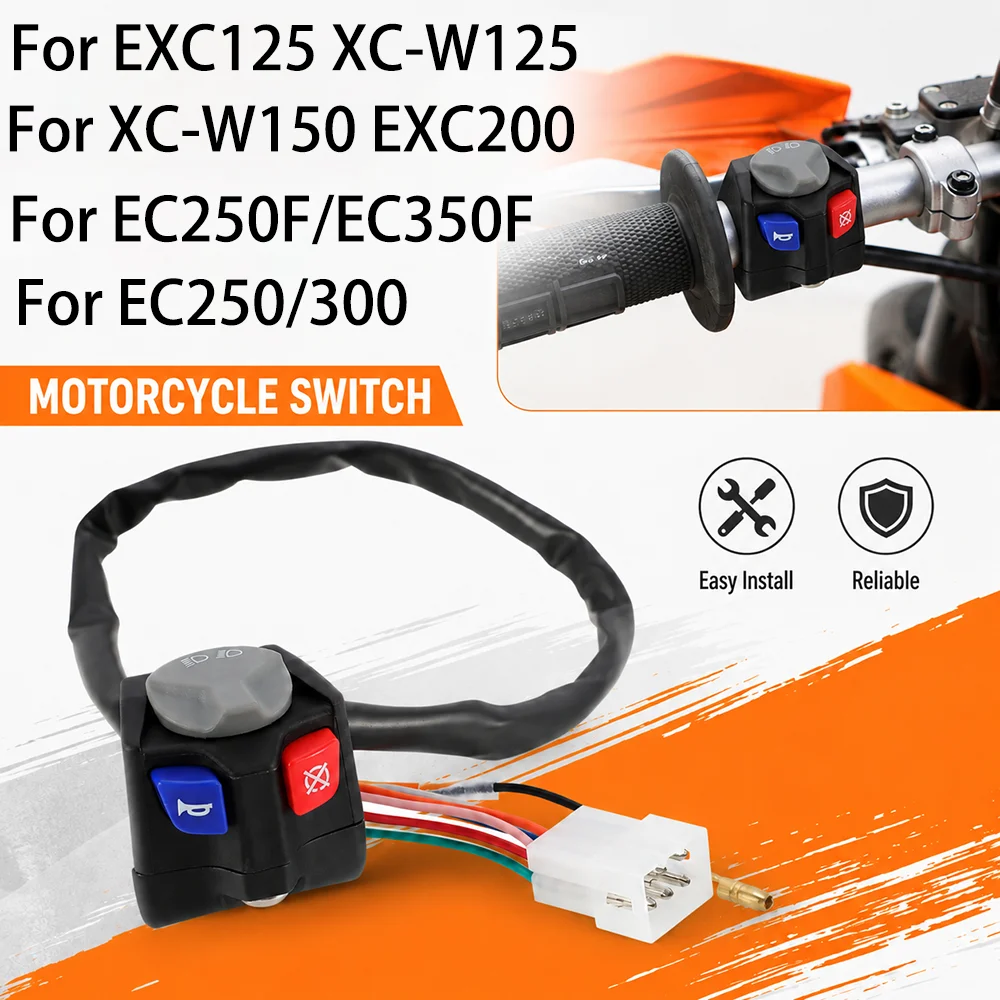 Image of Scheinwerfer-Hupen-Kill-Start-Schalter für KTM EXC XC XCW EXCF SC SXC für Husqvarna TE FE TX FX Elektro-Pit-Dirt-Bike Motorrad