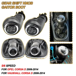 Car Accessories 5/6 Speed Car Gear Shift Knob Gaitor Boot for OPEL VAUXHALL CORSA D 2006 2007 2008 2009 2010 2011 2012 2013 2014