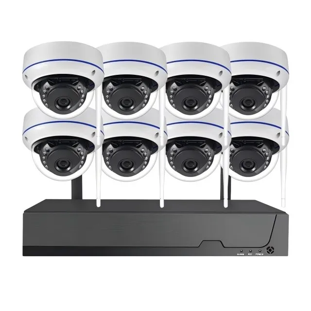 3MP 8CH Indoor Wireless Dome Security Camera System 4CH Wireless CCTV System Nvr Kit 4CH Wifi Security Dome Camera Kit