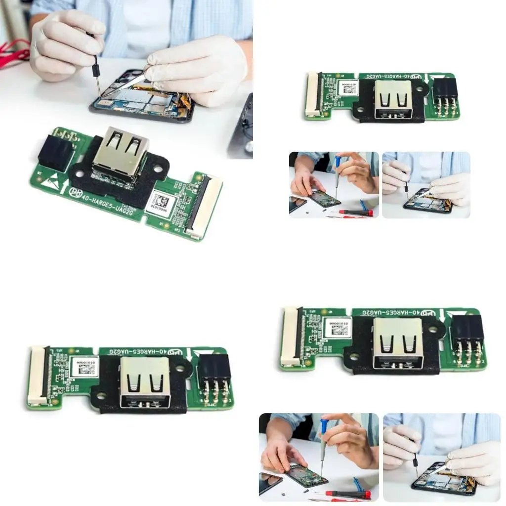 

652F USB 2.0 Plugs Power Supply Board Connector Universal PCB Interfaces Power Board Circuit Board Accessory for CHARGE 5