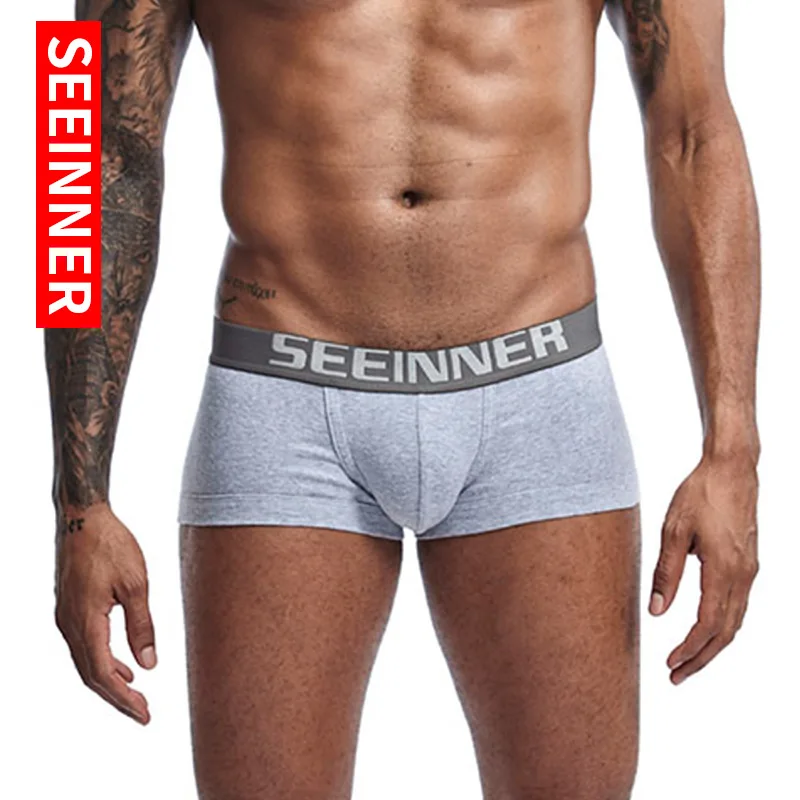 12 Styles Seeinner Underwears Boxer Shorts Men Fashion Sexy Gay Penis Pouch Men\'s Boxer Trunks Male Panties Calzoncillos Hombre