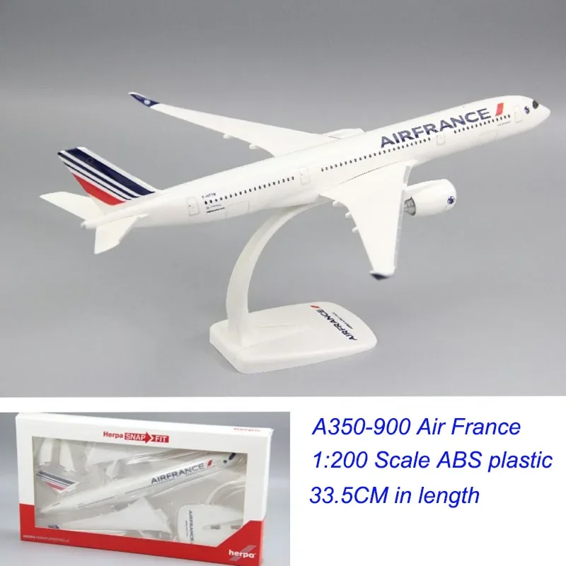 

33.5cm Air France A350 Plane Model,1:200 A350-900 Air France Airline Aircraft Plastic ABS Assembly Airplanes Model Toy