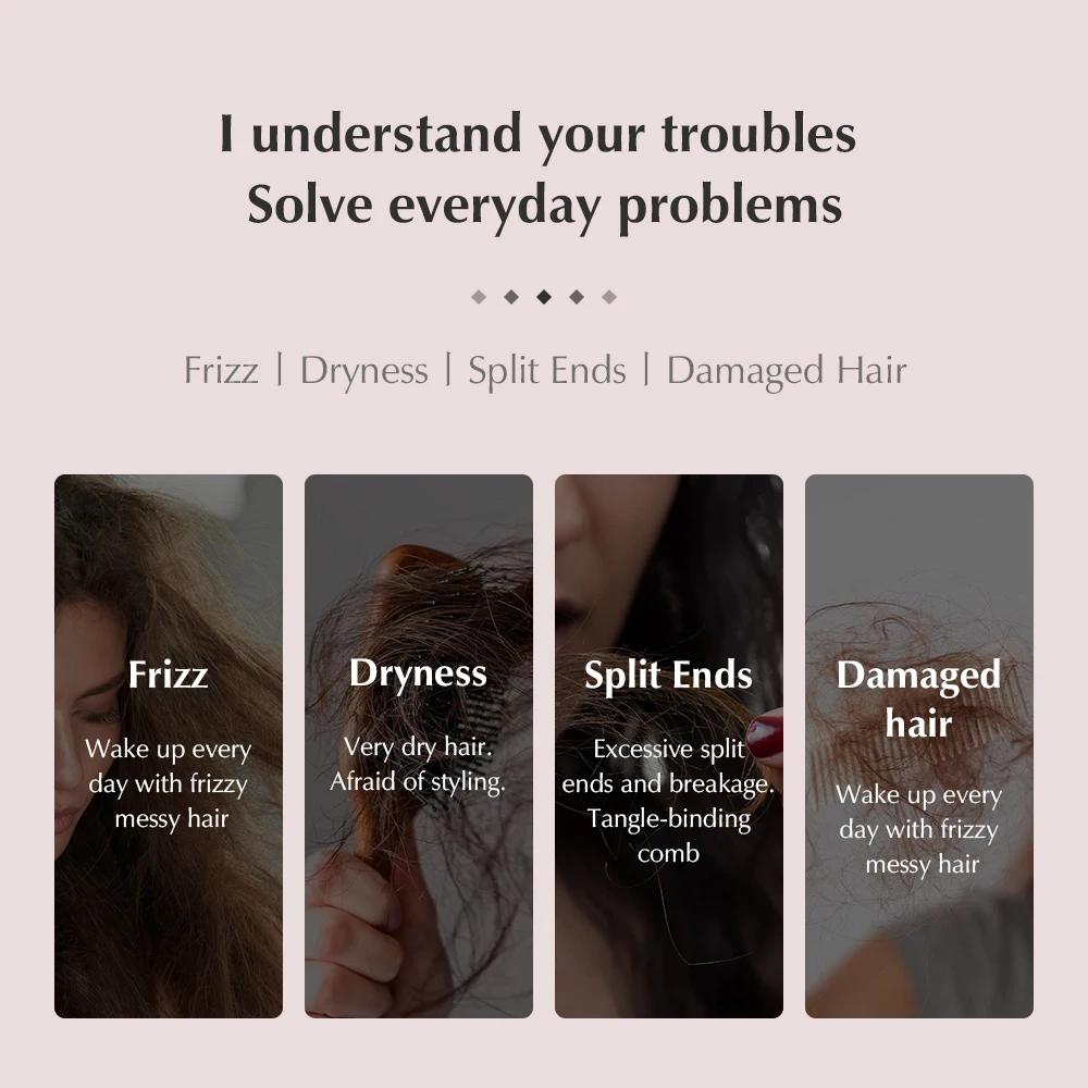 Kinseibeauty Suszarka do włosów Funkcjonalna profesjonalna grzebień na gorące powietrze 5 w salonie prostych włosów