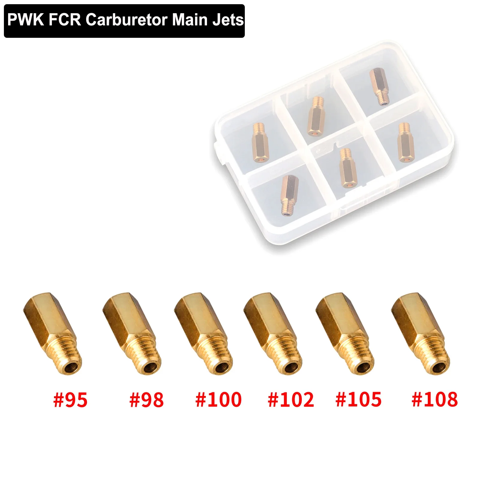 NIBBI 6/10 шт. Карбюратор PWK FCR Карбюраторы Main Jet M5 M6 Набор форсунок для PWK Carb Jet Kit Аксессуары для мотокросса