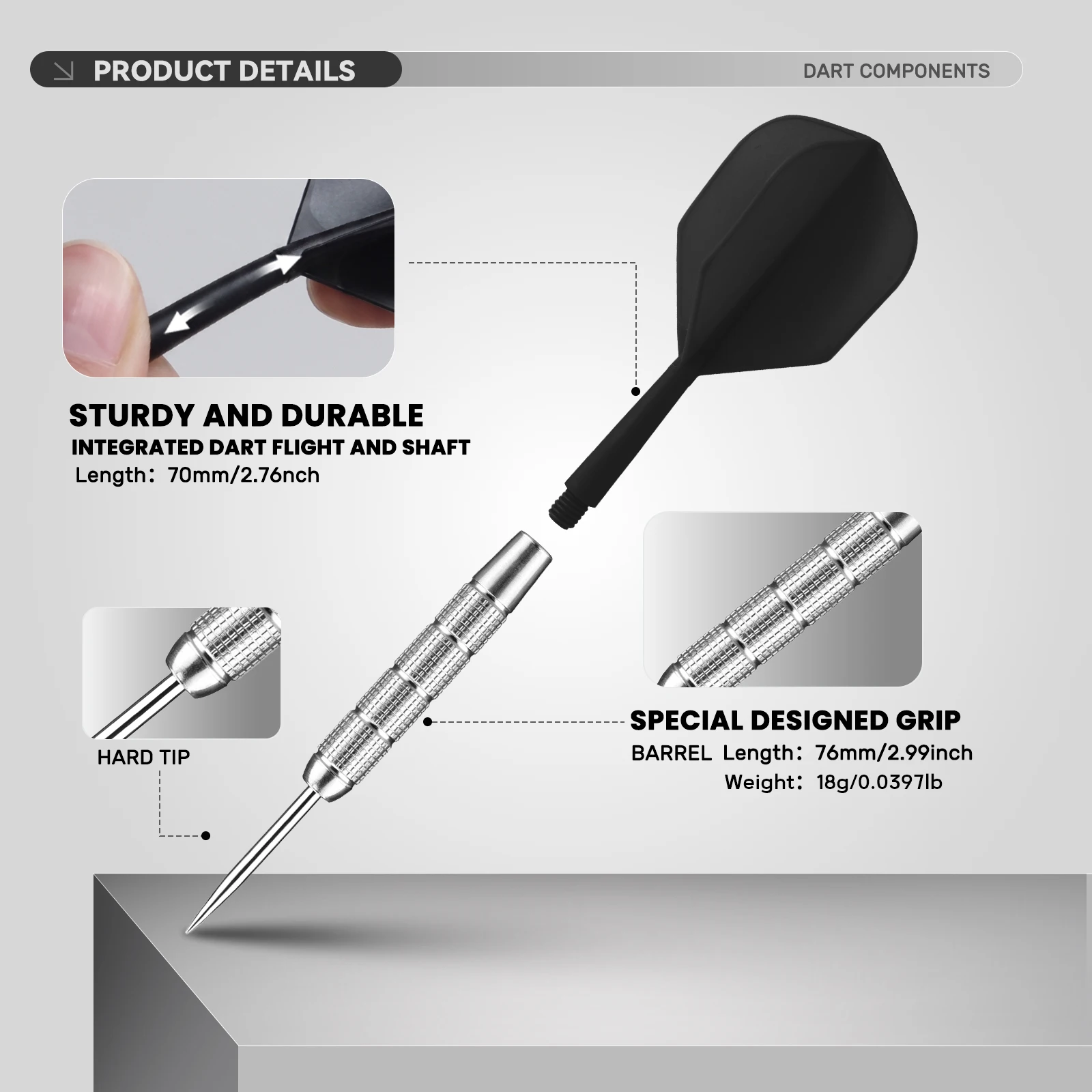 Huanqu 36-Piece Professional Iron Dart Set with Integrated Durable Tail Wings, Non-Slip Iron Dart Shafts, Precise Balance, Multi-Color Mixed Darts, Suitable for Dart Board Training, Competitions, Home Entertainment, Bar Parties, Multiplayer Competitions, Adult Indoor Games, Christmas and Halloween Gifts