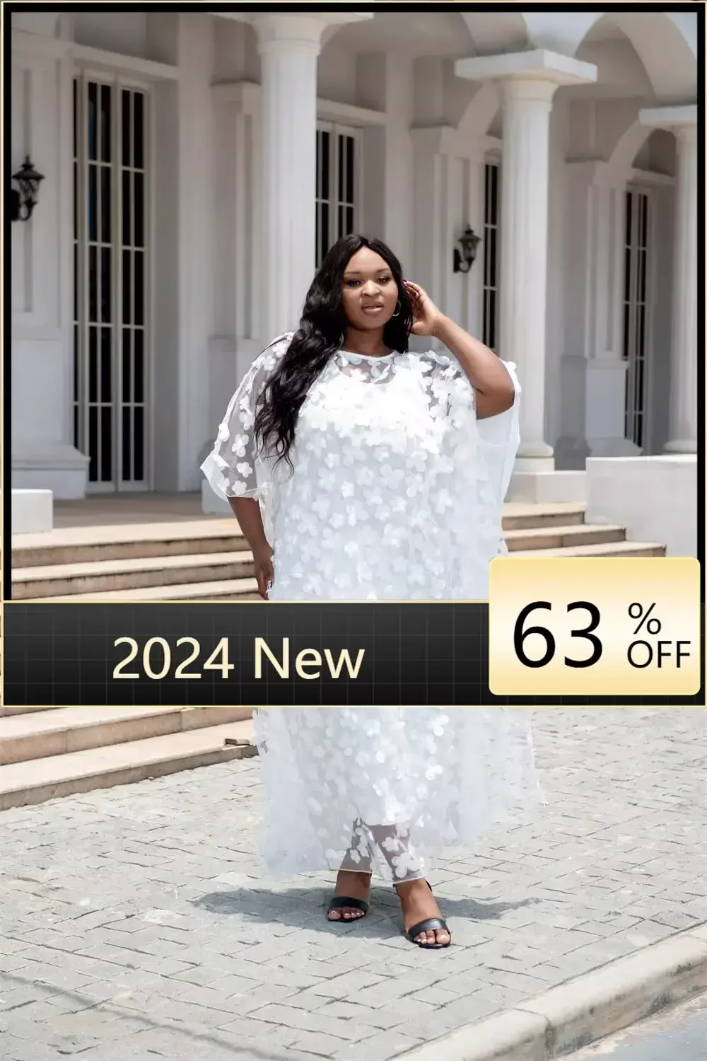 

Customized Customized Fashion African Style Chiffon Abaya Stylish Boubou Lace Dresses With Inner Dress Two Piece Suit For Woman