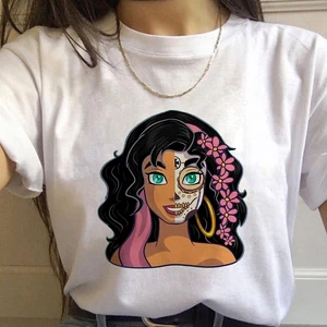 Disney Pocahontas Women's T -shirt, Princess Fashion, High Street, Short Tay áo, Quần áo thời trang, Tumblr, Mùa hè, 2023 6 Áo sơ mi chính của Pocahontas - 3