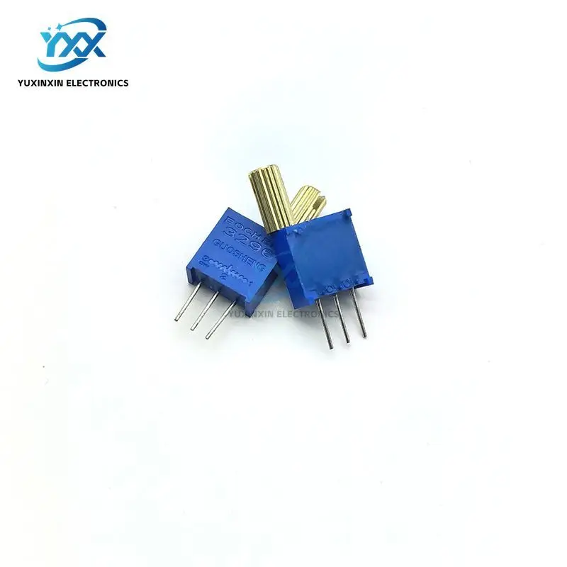 5PCS Adjustable Multi-Turn 3296W Potentiometer Long Shaft Handle 100R 200R W103 W104 W503 1K 2K 5K 10K 20K 50K 100K 200K 500K 1M