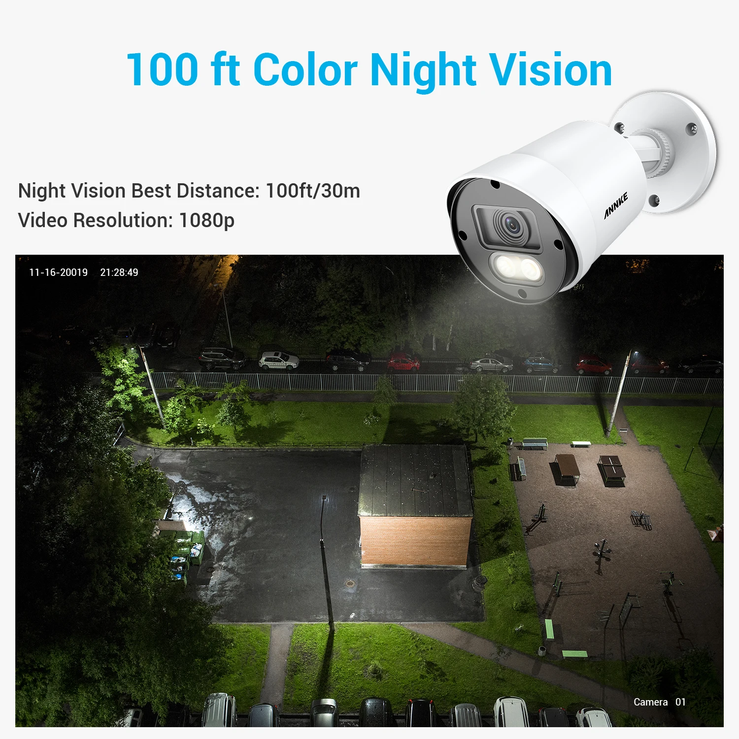 ANNKE 8CH 2MP Video Security System Dual Light DVR Recorder Video Surveillance CCTV Camera Kits 1080P Outdoor PIR Detection