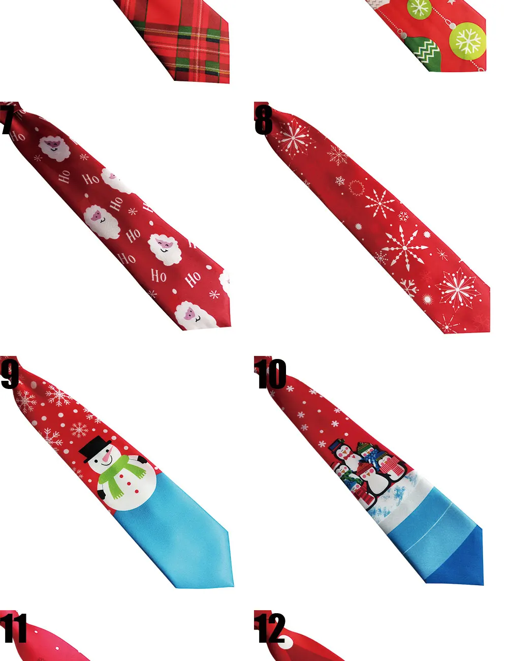 EASTEPIC Men's Neckties Light Thin Christmas Ties for Men Children's Toys Holiday Party Santa Claus Xmas Tree Snowflake Snowman