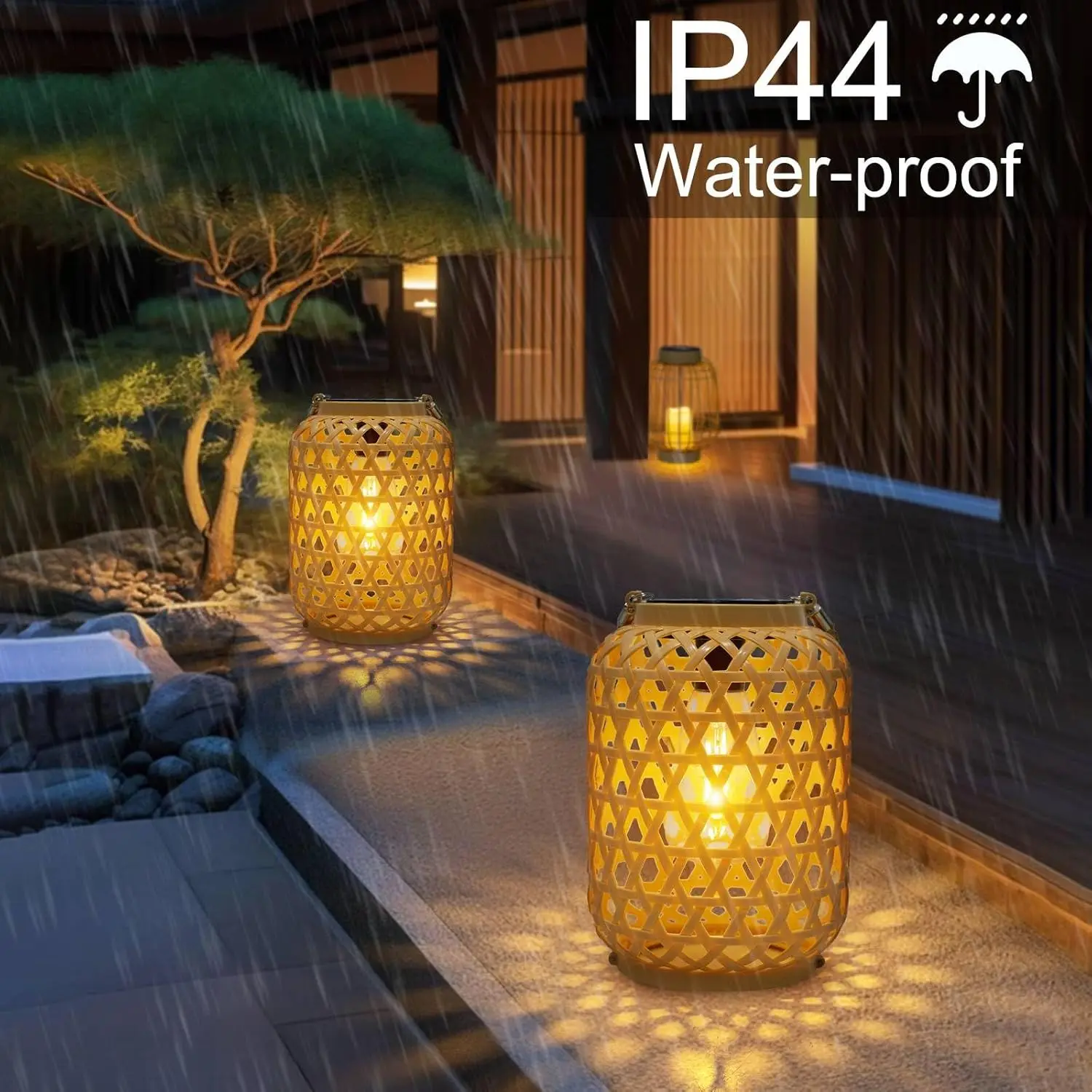 

Solar Lanterns Outdoor Waterproof Flickering Flame Lights Hanging Solar Lights for Outside Solar Lamp Lights Decoration