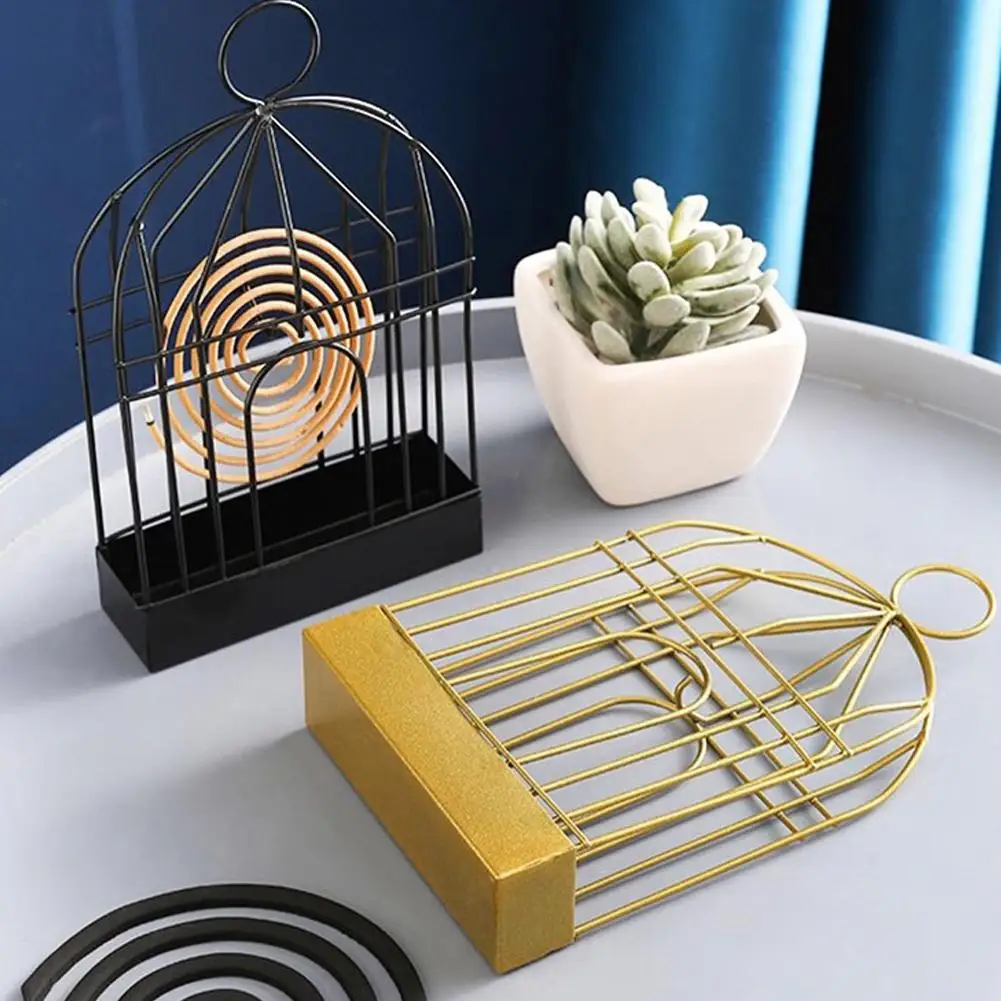 Mosquito Coil Holder Summer Outdoor Camping Bird Cage Rack Mosquito Coil Box Hotel Insect Repellent Rack Hanging Bracket